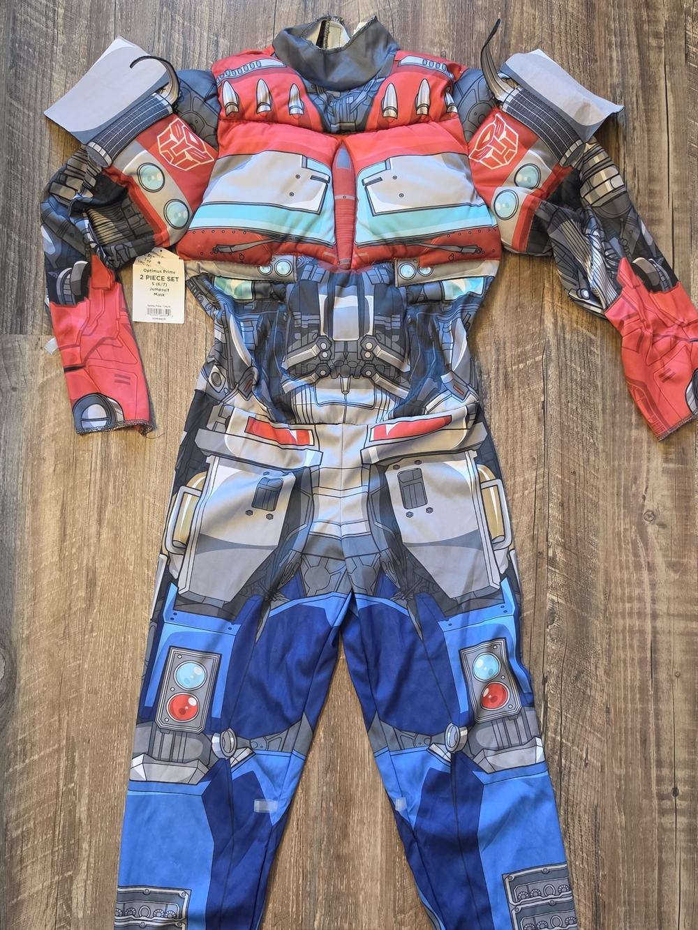 NWT Transformers Optimus Prime Padded Muscle Costume Jumpsuit Boys Size Small